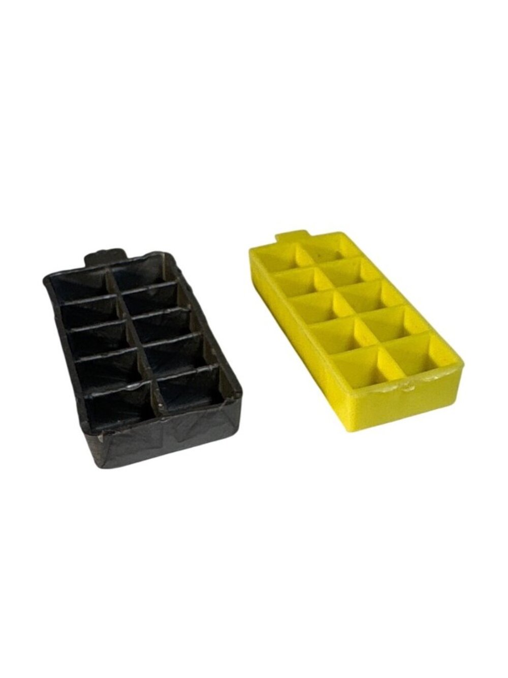 Vintage Barbie Ice Cube Trays Lot of 2 Black & Yellow